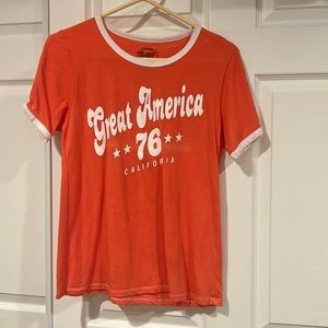 NEVER WORN CA's Great America shirt, orange, size medium